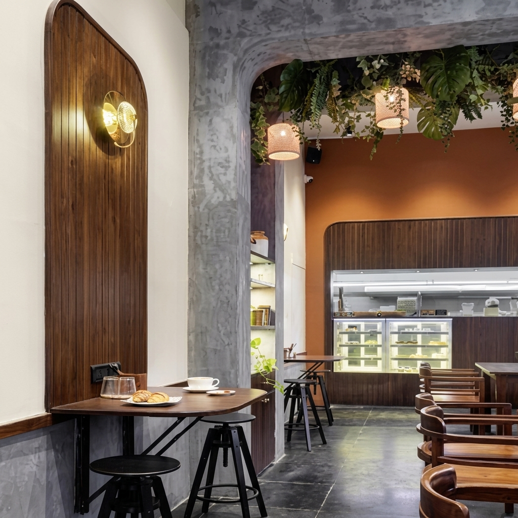 Cafe interior details
