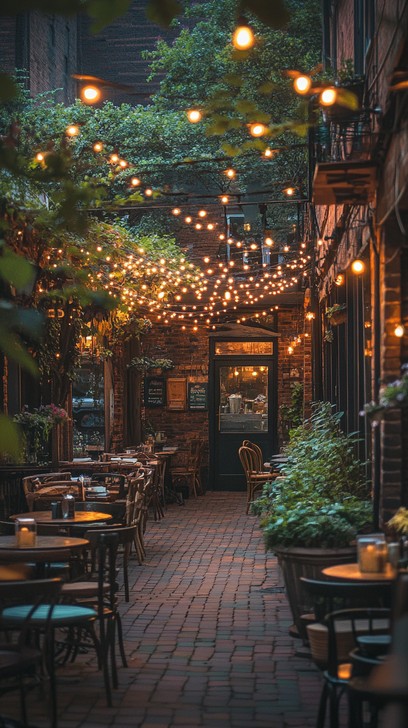 Cafe evening atmosphere